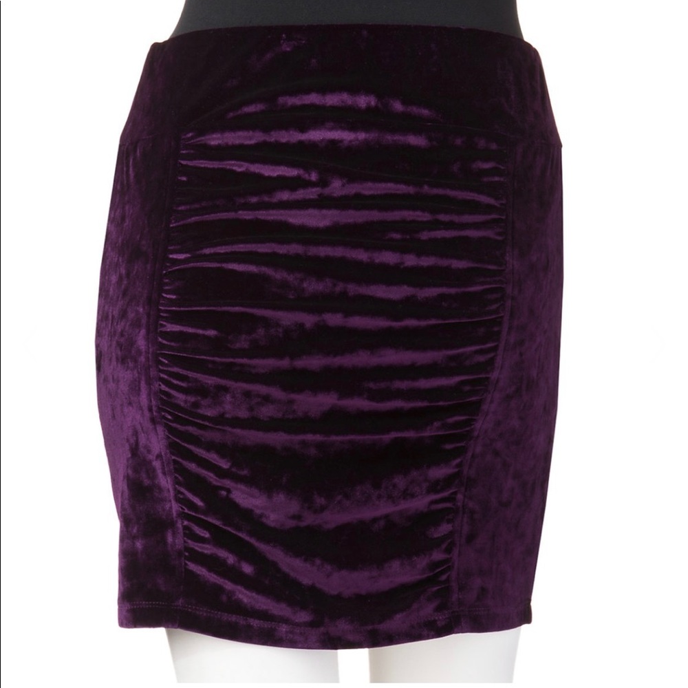 Candie’s Velvet Bodycon Mini Skirt